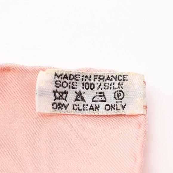 HERMES Pink Silk Scarf - Picture 4 of 11